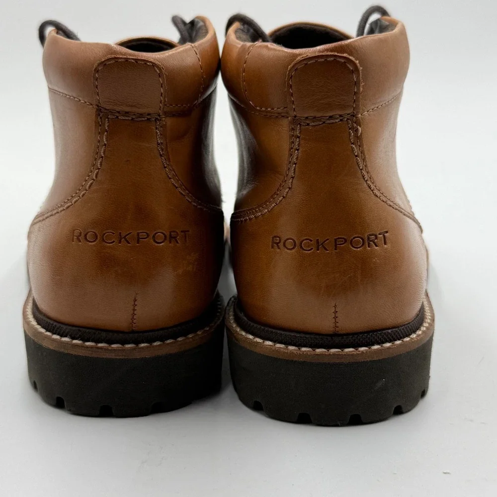 Rockport truTECH Leather Chukka Boots Brown Comfort Walking Casual Men 7 Wide‎